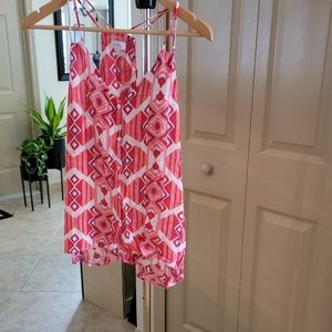 Pixley red white and blue flowy tank